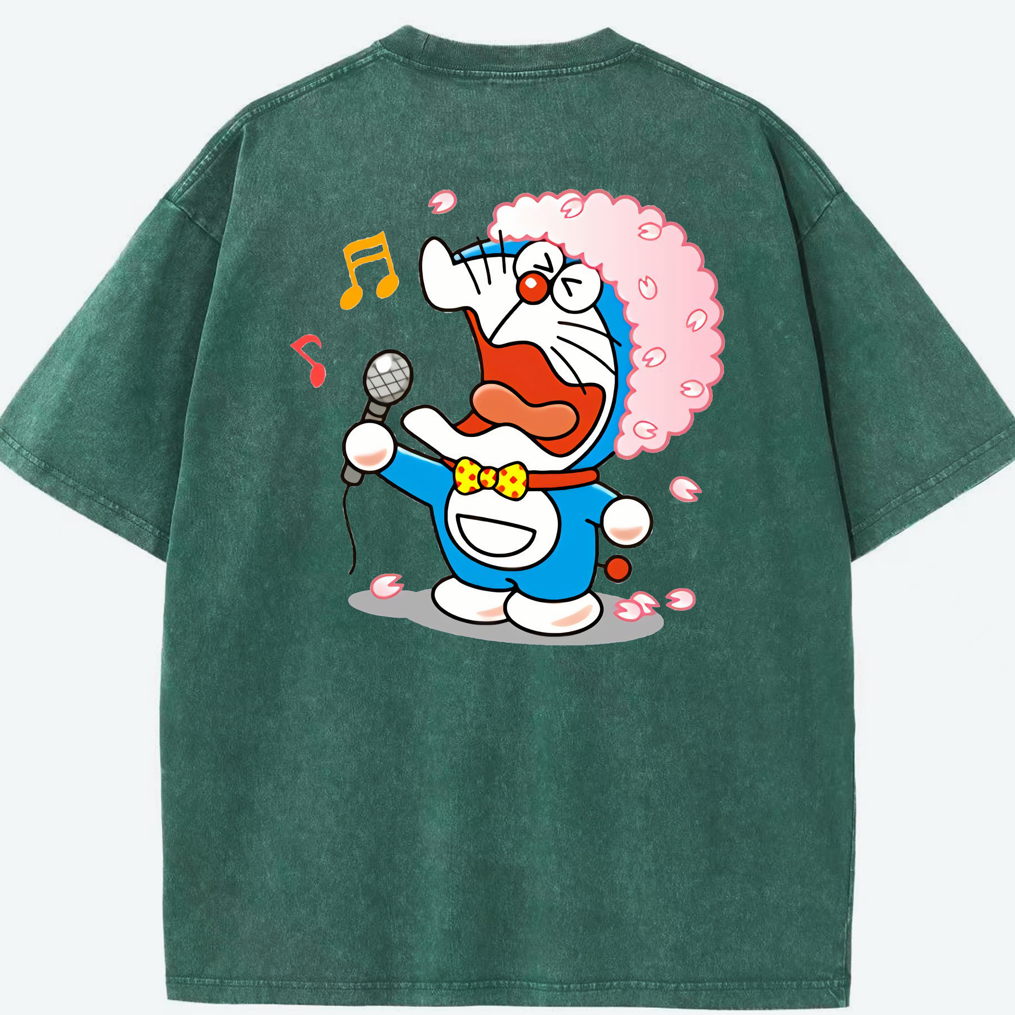 （画像用） ドラえもん Doraemon 綿100% ヴィンテージ風 半袖Tシャツ（背面プリント）